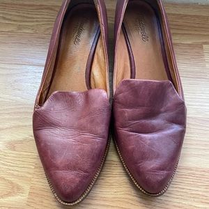 Madewell maroon leather loafers (need repair) 9.5